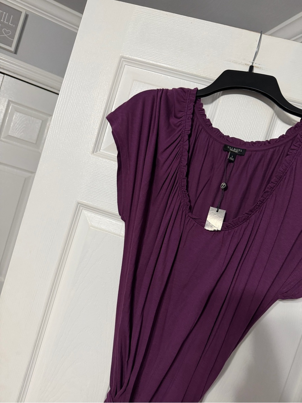 NWT Talbots Women's Tie-Waist Jersey Dress - Picture 4 of 15